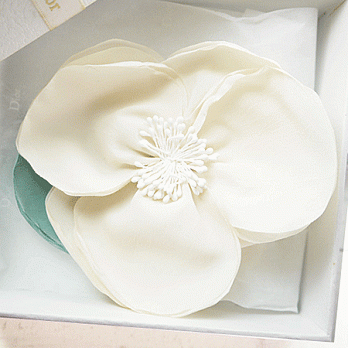 【PinkyPinky Boutique】好溫柔花朵髮夾(白色)