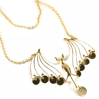 英國 NATKIEL - 前衛白蝙蝠造型項鍊