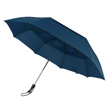 【2mm】運動型男雙層抗風_超大傘面自開收雨傘(深藍)