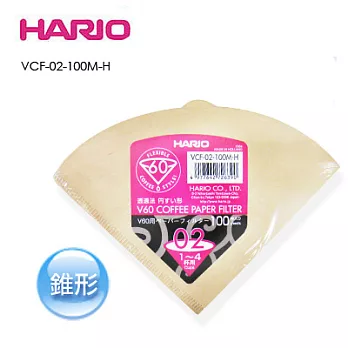 HARIO VCF-02-100M-H 濾紙(100枚入)荷蘭製