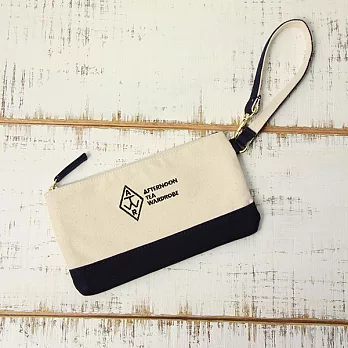 【Afternoon Tea】休閒時尚手拿化妝包(海軍藍)