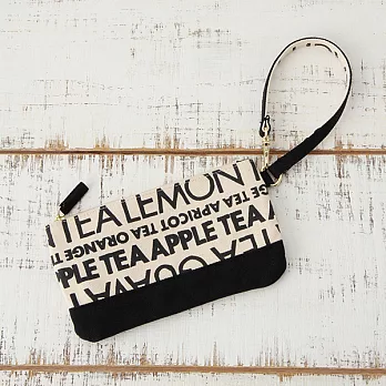 【Afternoon Tea】休閒時尚手拿化妝包(文字)