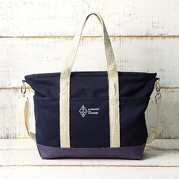 【Afternoon Tea】休閒時尚2WAY托特包(海軍藍)