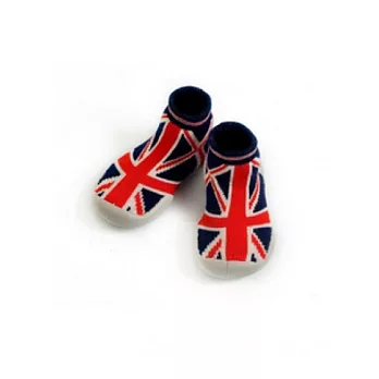 Collegien法國手工襪鞋 紅英國國旗～24.5淺灰