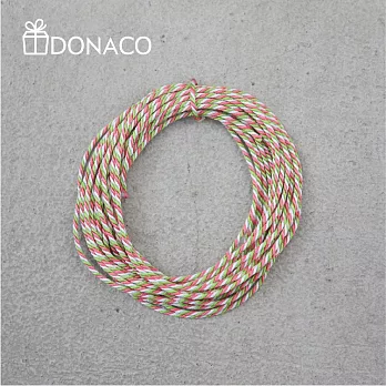 《Donaco 多納客》日本京都 三撚繩 手作專用編織絲繩(粉紅綠白)