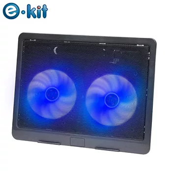 逸奇e-Kit CKT-N192 12cm雙風扇超薄筆電散熱墊黑
