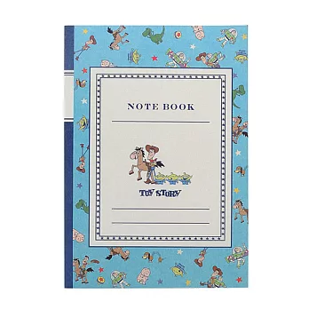 《sun-star》玩具總動員歡樂元氣系列B5膠裝筆記本(滿版圖案藍)