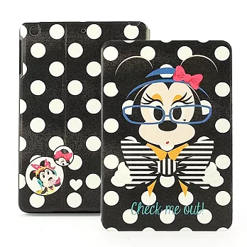 Disney Apple iPad mini2 Retina 時尚米妮彩繪側掀可立式皮套時尚米妮
