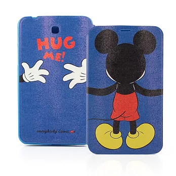 Disney Samsung Galaxy tab3 7.0 時尚彩繪側掀可立式皮套背影系列米奇