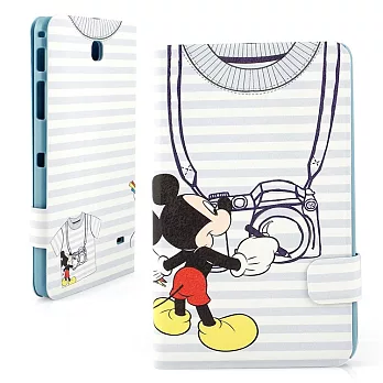 Disney Samsung Galaxy tab4 7.0 可愛衣服造型彩繪側掀可立式皮套米奇