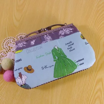 手縫ok!-更衣間口金三層包(拼布材料包)