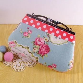 手縫ok!-英倫夢口金三層包(拼布材料包)