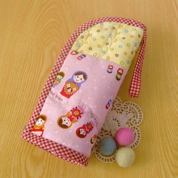 手縫ok!-俄羅斯娃娃直立式筆袋(拼布材料包)