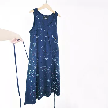 :Urb.【潛水員】綁繩款多穿法 x 長版背心裙FREE深藍