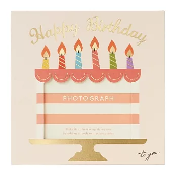 【MARK’S】Decorap 單頁相本卡片_Birthday(粉紅)