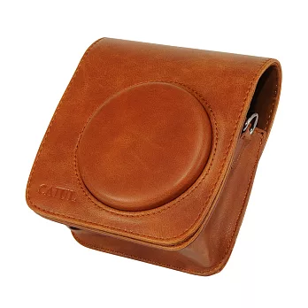 Kamera 皮質相機包 for instax mini 50S -咖啡(加蓋)咖啡 (加蓋款)