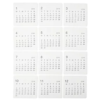 [MUJI 無印良品]月曆貼紙/2016