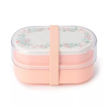 【Afternoon Tea】粉嫩花園雙層便當盒粉紅510ML