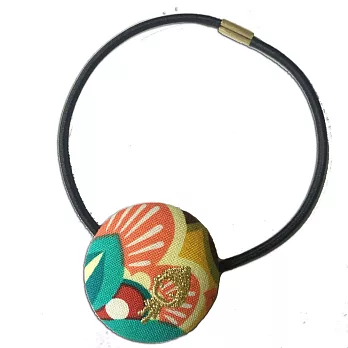 layoo 來喲│【馬卡龍】繽紛布包扣髮束/髮圈黃花朵