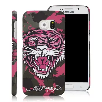 ED HARDY SAMSUNG S6保護殼-粉紅迷彩老虎