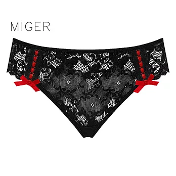 [MIGER密格內衣]蕾絲性感中低腰丁字褲(此款偏大)-8305-台灣製-FREE紅色