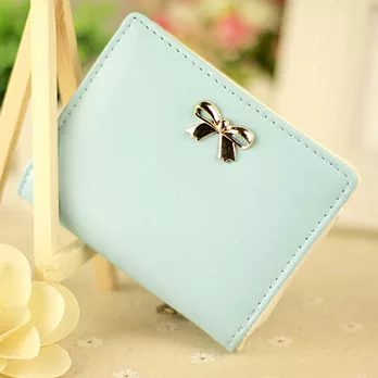 AmaZing 甜美蝴蝶結小資女大確幸短夾 (6色可選)天際藍