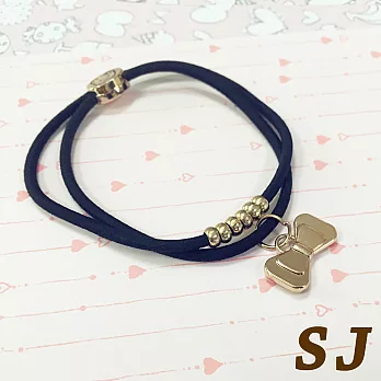 【SJ】韓版質感兩用手鍊雙O束(領結)-黑