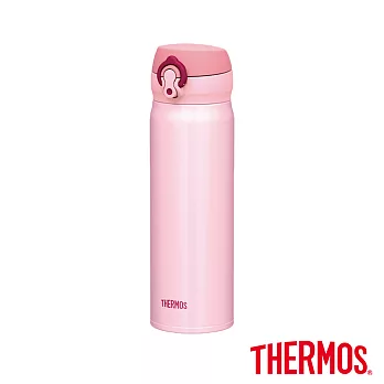 【THERMOS 膳魔師】超輕量 不鏽鋼真空保溫瓶0.5L(JNL-500-PCH)粉桃色