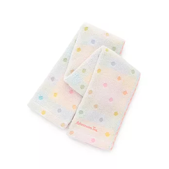 【Afternoon Tea】點點彩虹洗臉毛巾(白色)