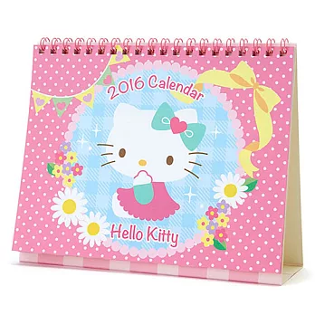 《Sanrio》HELLO KITTY 2016可立式雙面桌曆