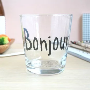 日本IZAWA_法文玻璃杯(日安/Bonjour)