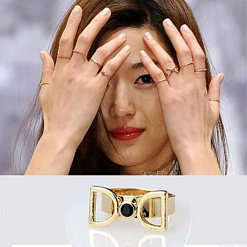 【Bling Q】韓國來自星星的你千頌伊領結造型戒指