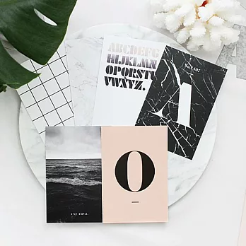 Dear Maison 個性黑白大理石明信片組(6入)