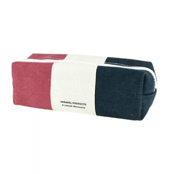 【L’ABSURDE】Connie雙色筆袋(L)(紅藍)