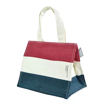 【L’ABSURDE】Connie雙色托特午餐袋(紅藍)