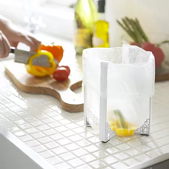 【YAMAZAKI】典雅雕花多用途支撐架S(白)*日本原裝進口