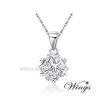 Wings 晶球閃耀 進口方晶鋯石美鑽項鍊 NW241