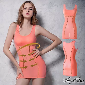 Naya Nina搶救S腰․長版寬肩塑身衣M蜜桃粉
