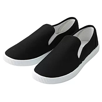 [MUJI 無印良品]有機棉基本便鞋23.5~24.0cm黑色