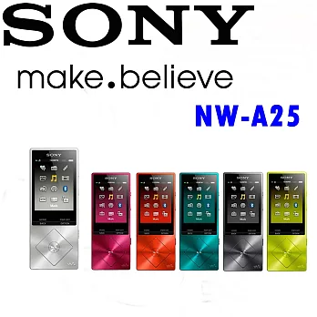 SONY NW-A25 隨型色彩 Hi-Res 好音質 MP3 內建16G最高可支援128G記憶卡 台灣SONY公司貨保固18個月炫彩銀