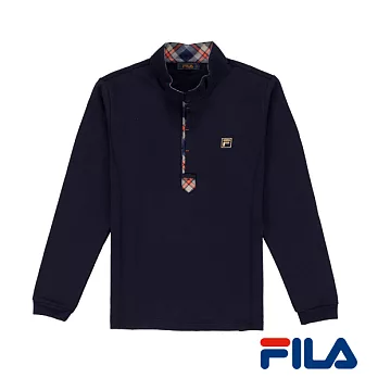 FILA男仕英倫風情上衣(1TEO-5703-NV)2XL紳士藍