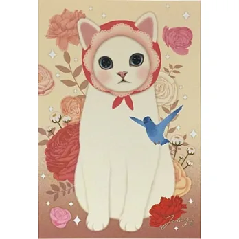 JETOY,Choo Choo 甜蜜貓第二代明信片_Lace hood
