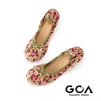 GOA變形蟲摺疊娃娃鞋36粉黃