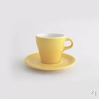 日本ORIGAMI 摺紙咖啡陶瓷杯組 卡布杯 180ml (蛋黃色)蛋黃色