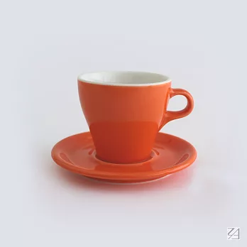 日本ORIGAMI 摺紙咖啡陶瓷杯組 拿鐵杯 250ml (柑橘色)柑橘色