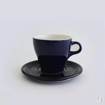 日本ORIGAMI 摺紙咖啡陶瓷組 拿鐵杯 250ml (湛藍色)湛藍色)