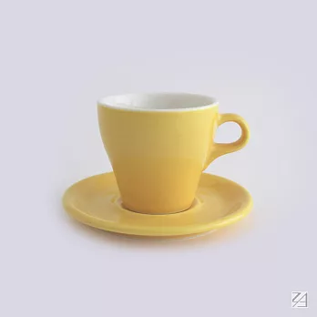 日本ORIGAMI 摺紙咖啡陶瓷組 拿鐵杯 250ml (蛋黃色)蛋黃色