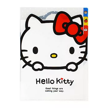 《Sanrio》HELLO KITTY搖擺翹屁屁系列A4四層分類文件夾