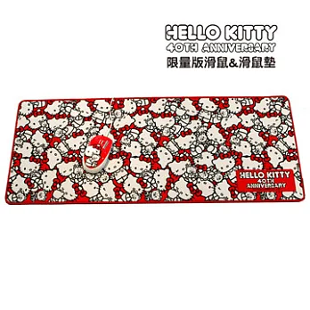 KITTY 40周年滑鼠+大鼠墊