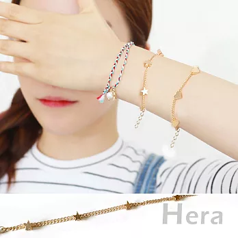 【Hera】赫拉 韓款簡約五角星星串串手環/手鍊(魅影金)